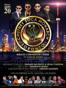 Chutney Soca Monarch Toronto 2019 Finalists
