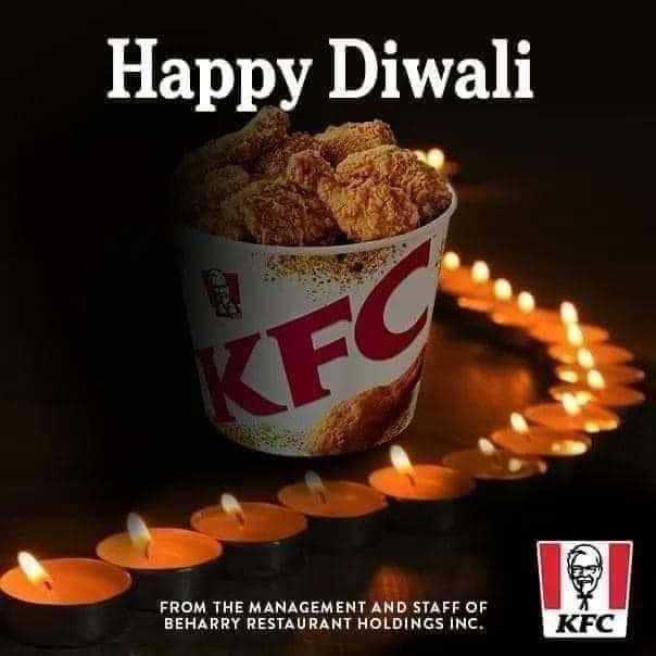 KFC Guyana puts Chicken & Deyas in Diwali Poster