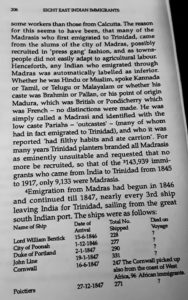 Migration Of The Madrassi Indians To Trinidad 206