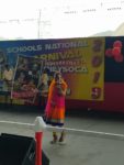 National Carnival Schools Intellectual Chutney Soca Monarch Competition 2019 Orange Dress