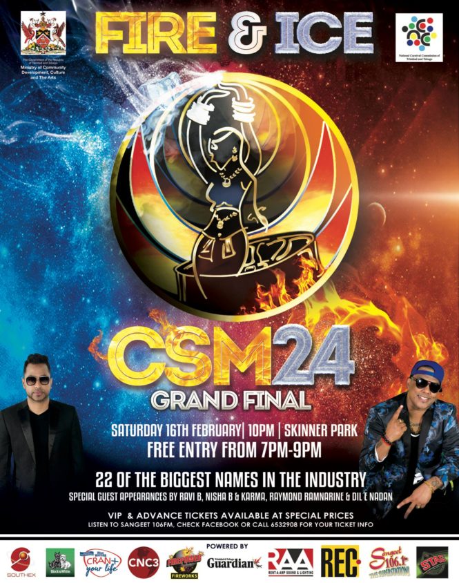 Order of Appearance in the Chutney Soca Monarch 2019 Grand Final Competition