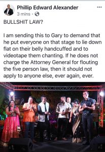 Phillip Alexander Wants Chutney Artistes To Lie Down Flat On Their Belly Handcuffed