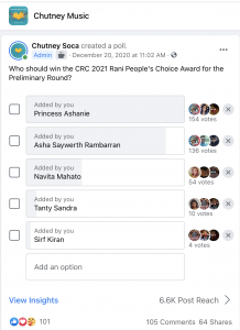 Princess Ashanie wins the People’s Choice for the CRC 2021 Rani Preliminary Round