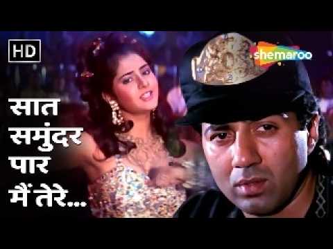 Saat Samundar Paar Main Tere 4K Song | Sunny Deol, Divya Bharti | Vishwatma (1992) | Popular Song