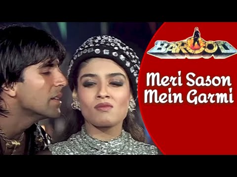 Meri Sason Mein Garmi -Lyrical Video | Barood | Akshay Kumar & Raveena Tandon | Abhijeet | 90’s Song